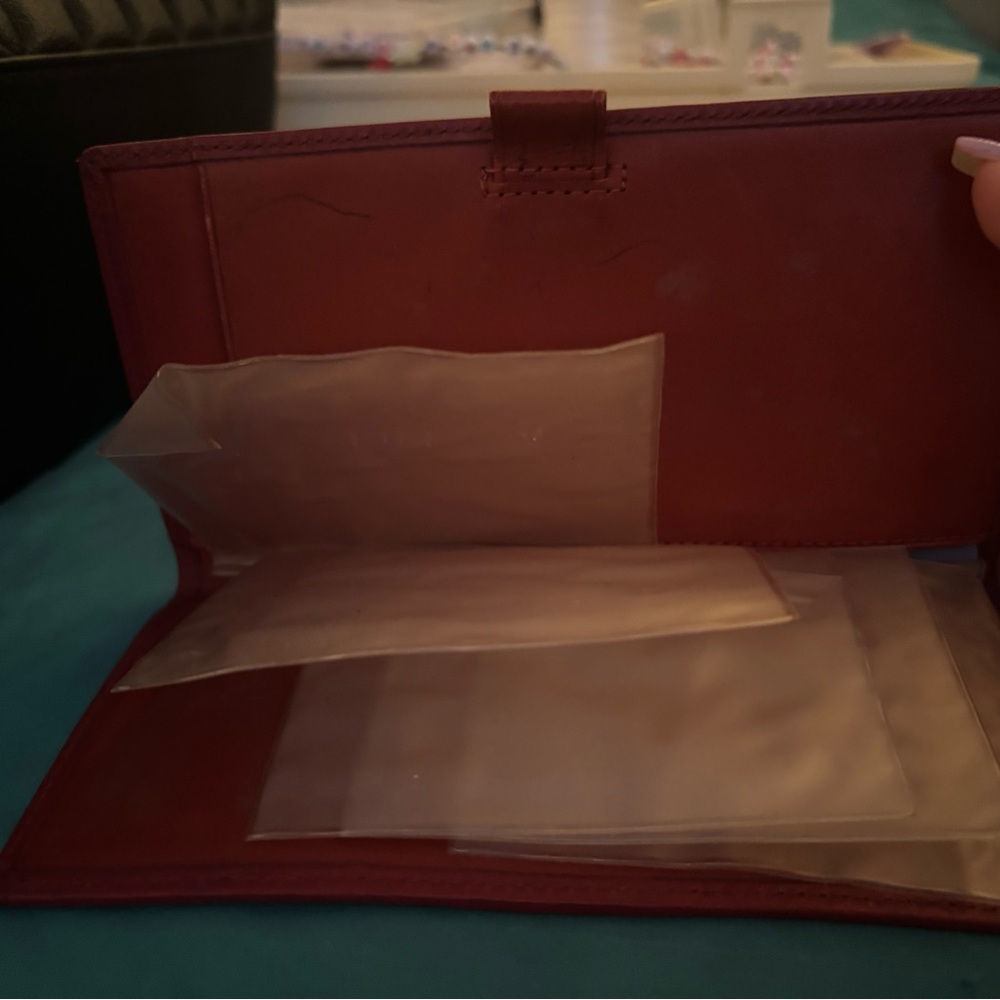 Coach Red Leather Wallet - Picture 4 of 5